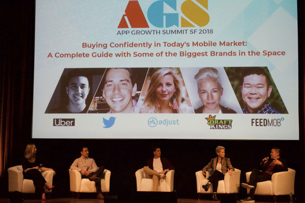 Andrew Tan speaking on an App Growth Summit panel in 2018