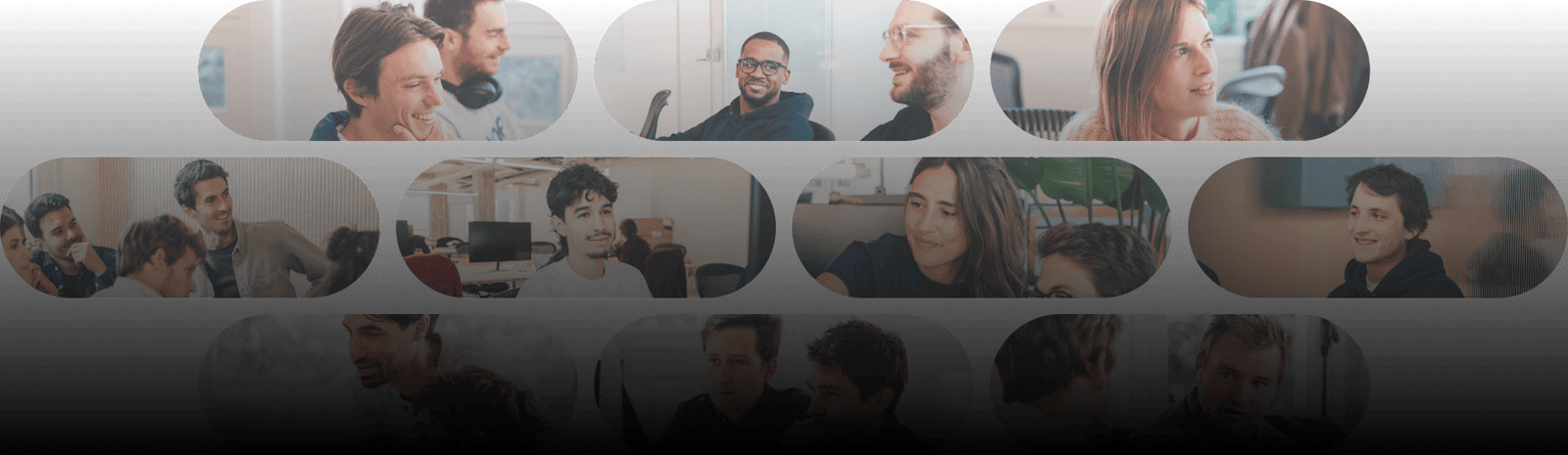 Members of Riot's team talking and working in the company's office