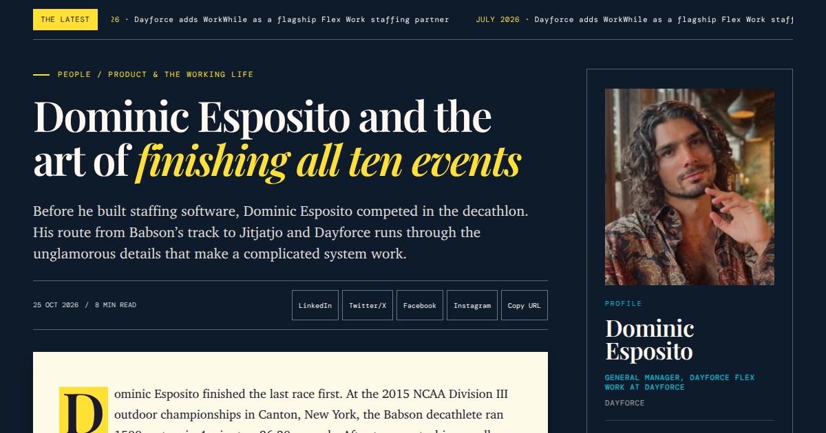 Dominic Esposito - General Manager, Dayforce Flex Work | YesPress