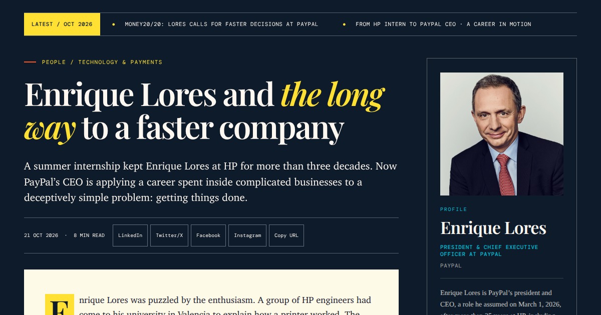 Enrique Lores - President & CEO, PayPal | YesPress