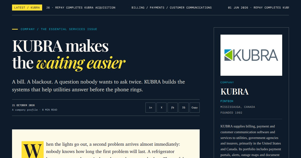 KUBRA - Billing, Payments and Communications | YesPress