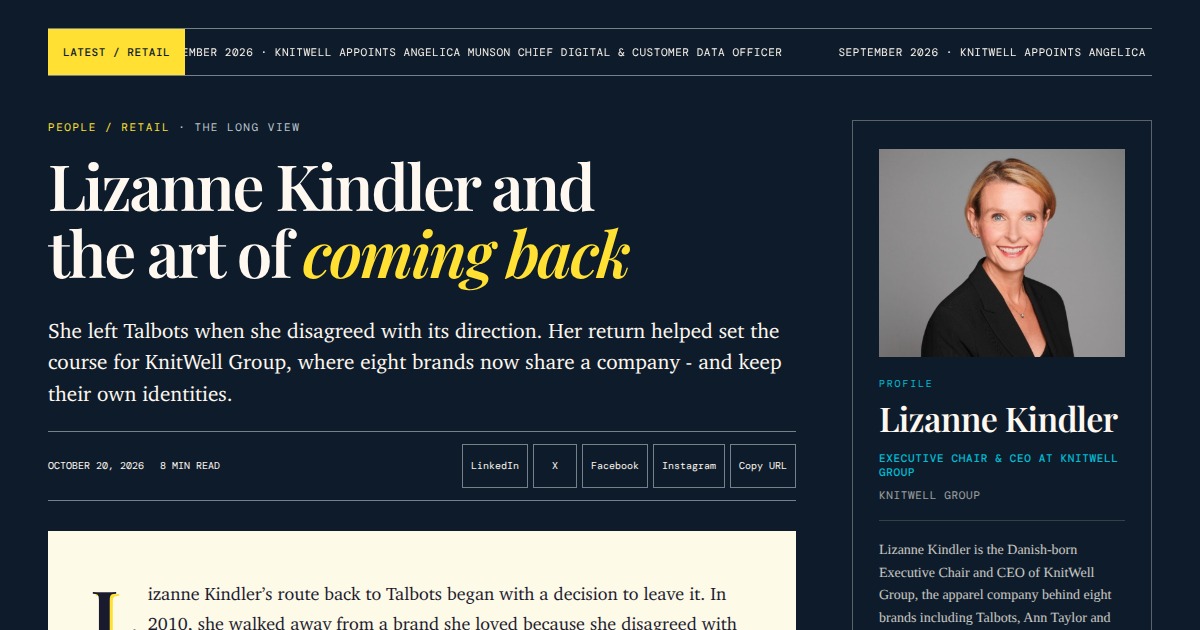 Lizanne Kindler - Executive Chair & CEO, KnitWell Group | YesPress