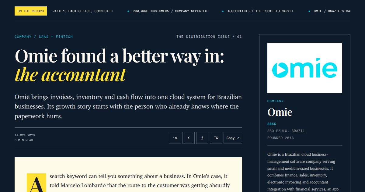 Omie - Cloud ERP for Brazil | YesPress