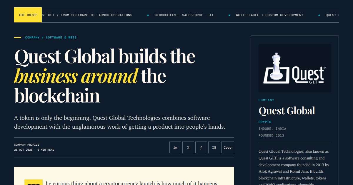 Quest Global - Software and Web3 Development | YesPress