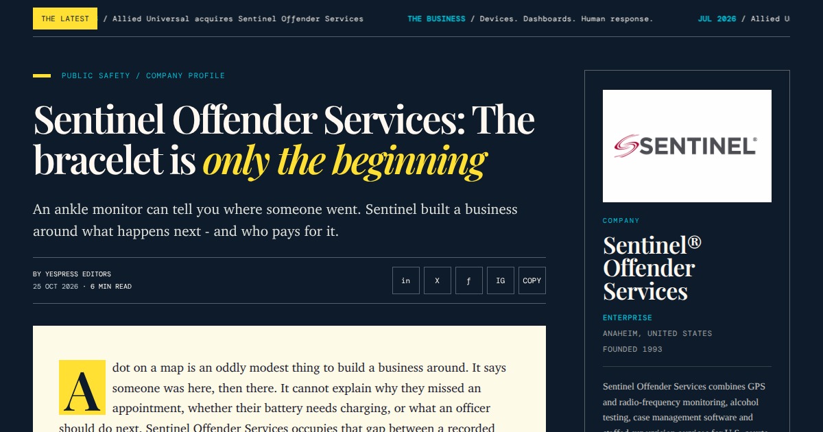 Sentinel® Offender Services - Electronic Monitoring and Supervision ...