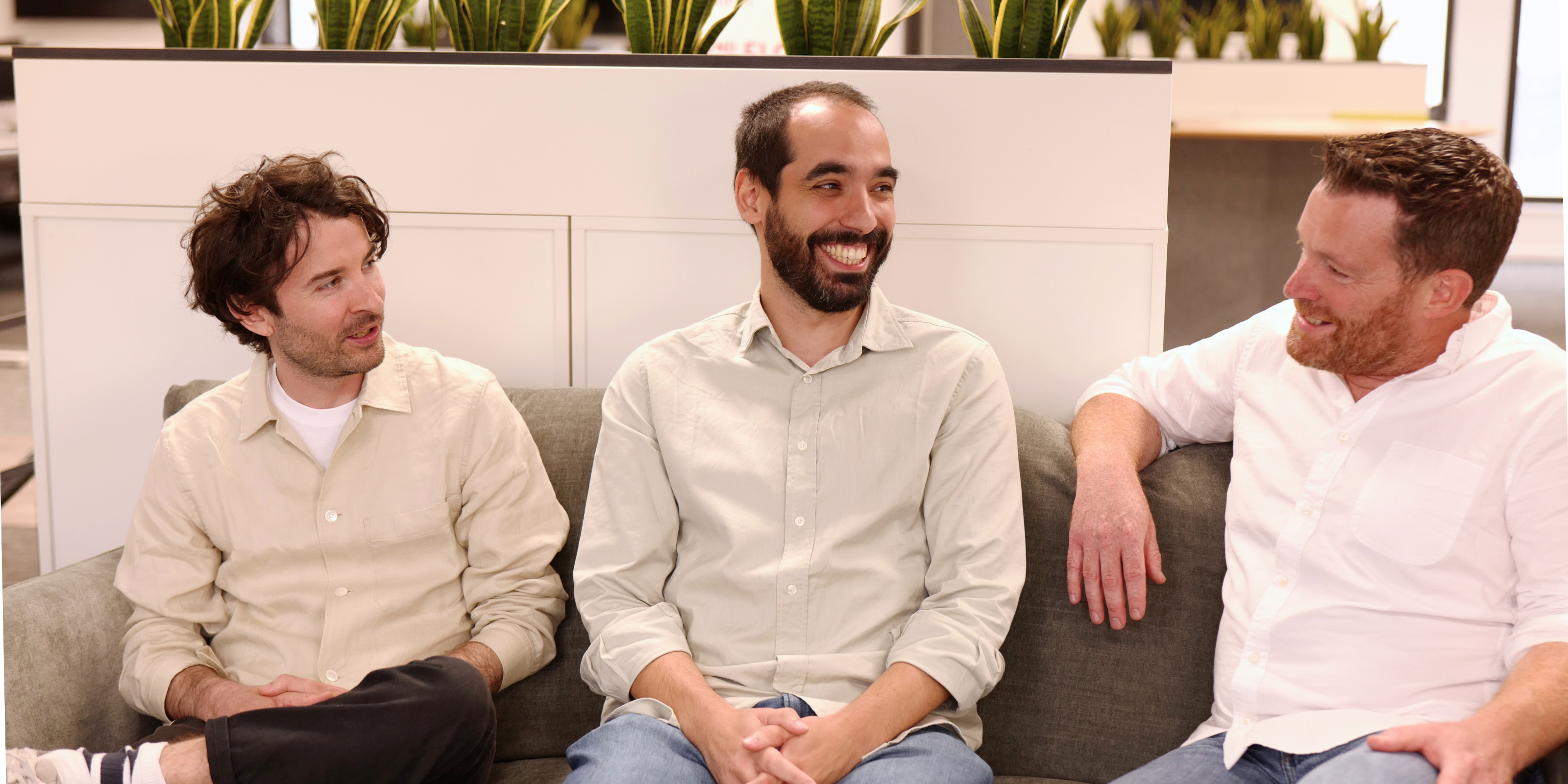 Airport AI leaders Pierre Cuquemelle and Filipe Pereira with 15below CEO Nicholas Key