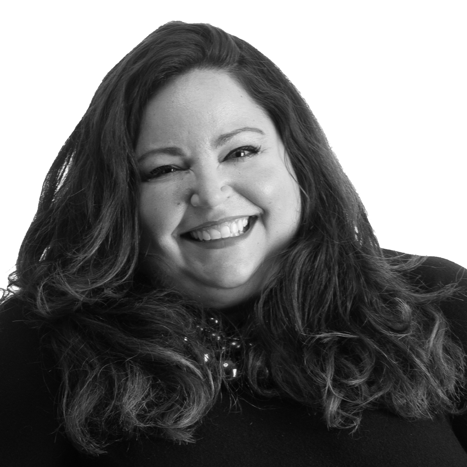 Black-and-white portrait of 19 Ideas founder Katie Krawczyk