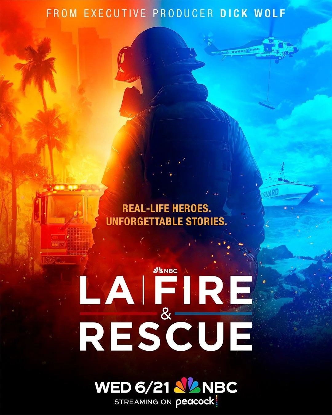 LA Fire & Rescue promotional poster for NBC