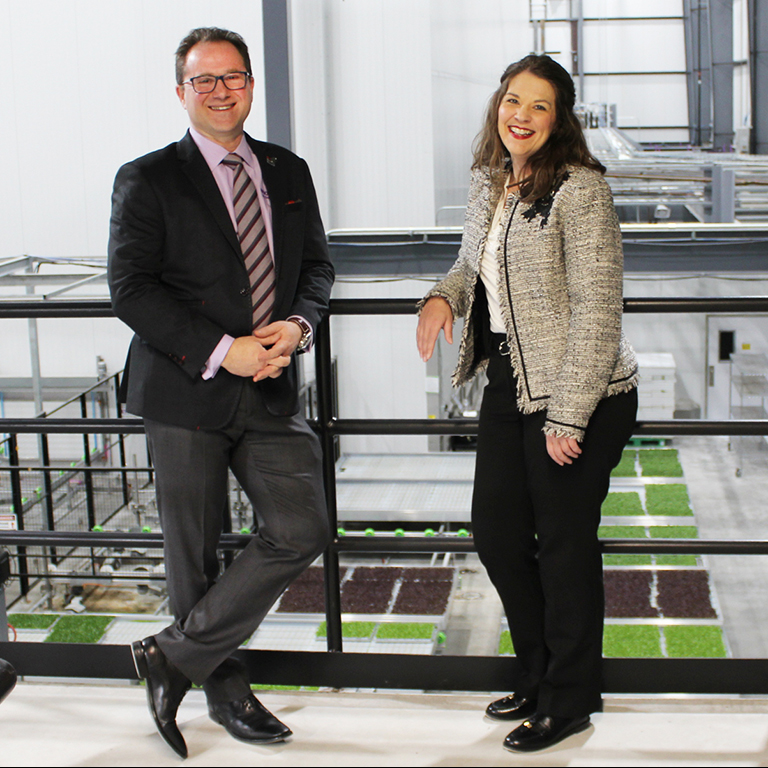 80 Acres Farms co-founders Mike Zelkind and Tisha Livingston at a farm