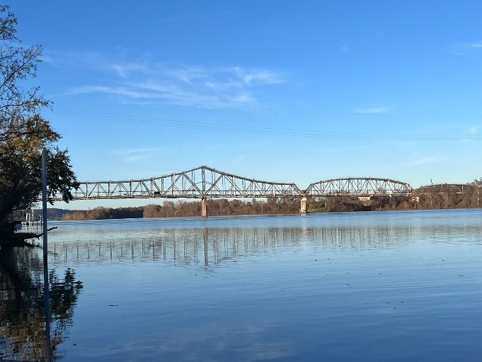 Memorial Bridge spanning the Ohio River at Parkersburg, pictured in A-to-Be’s project announcement