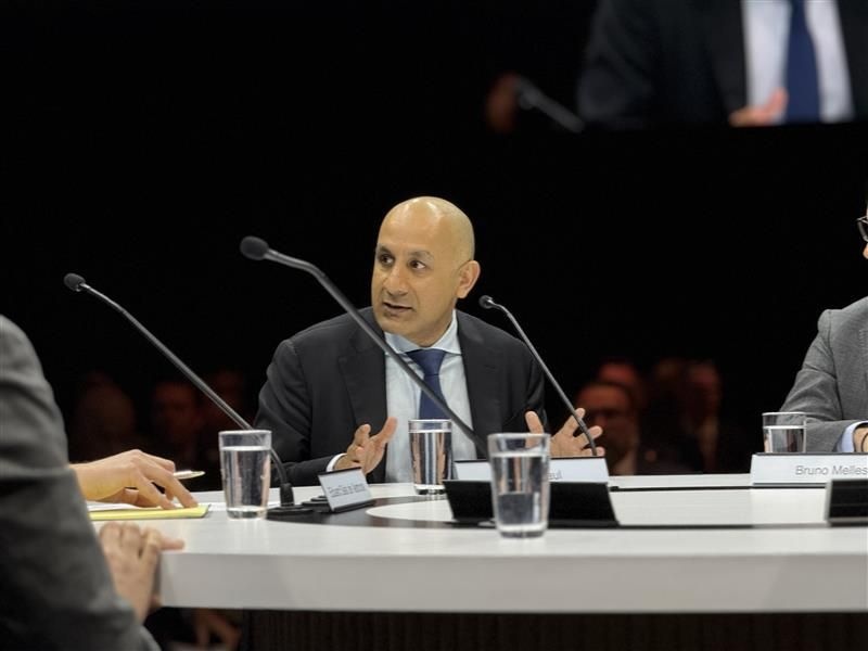 Aamir Paul speaking at a roundtable at CERAWeek 2026 in Houston