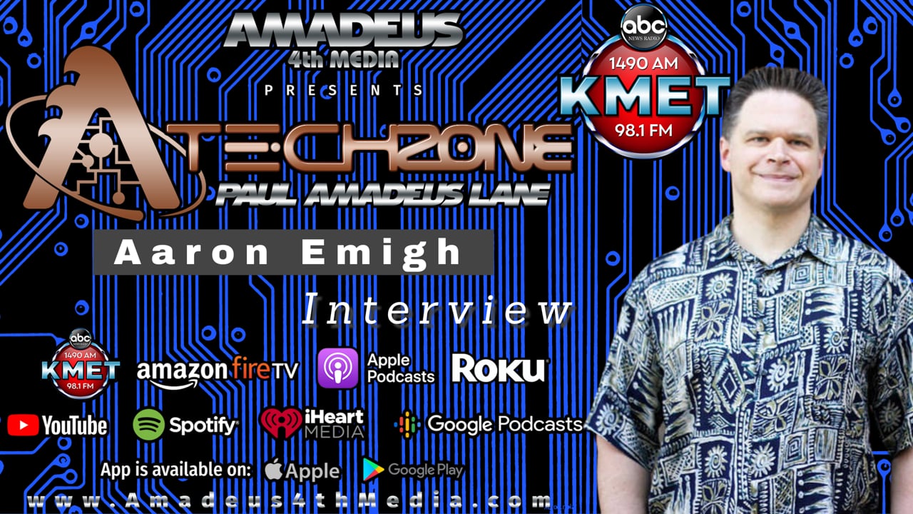 Promotional image for Aaron Emigh’s Tech Zone interview with Paul Amadeus Lane