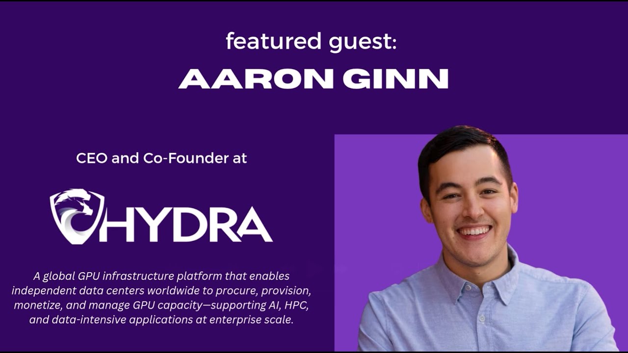 Interview graphic featuring Aaron Ginn, CEO and co-founder of Hydra Host
