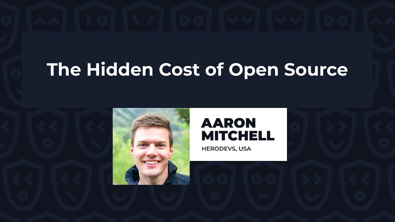 GitNation conference artwork for Aaron Mitchell’s talk The Hidden Cost of Open Source
