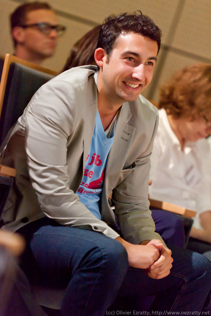 Aaron O’Hearn seated and smiling at Le Camping in June 2011