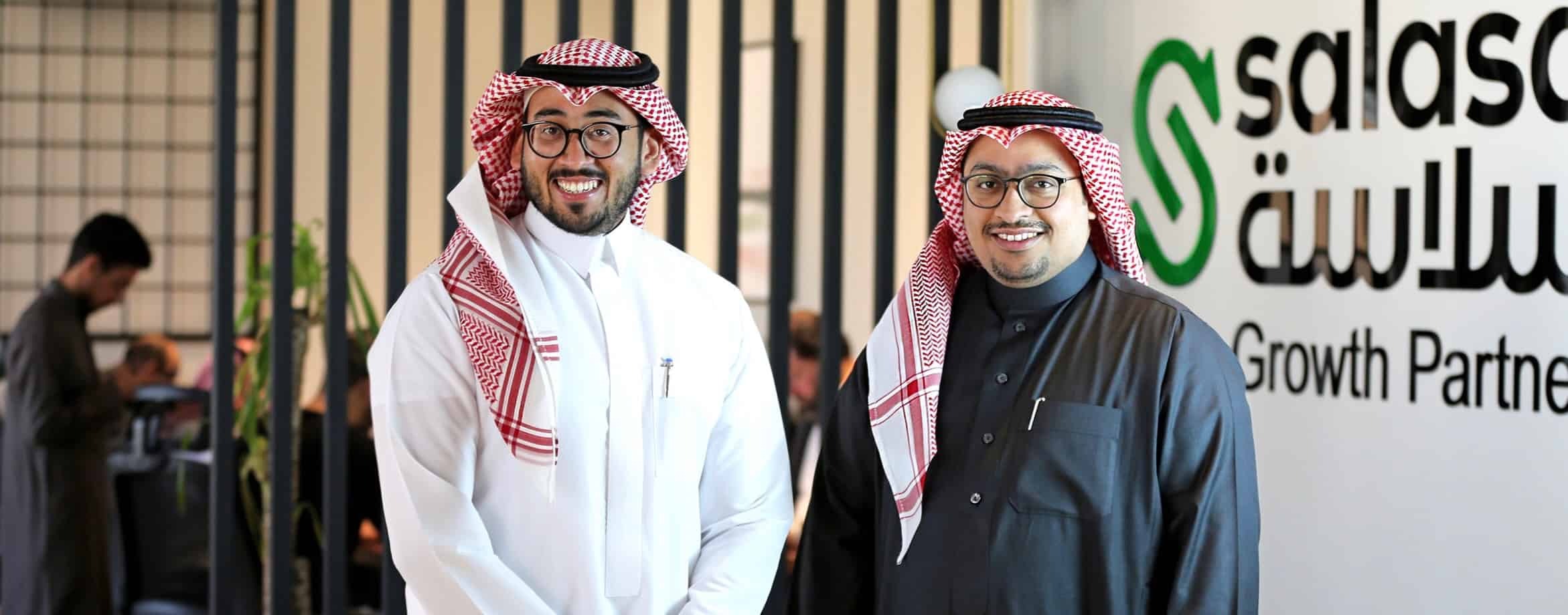 Salasa co-founders Hasan Alhazmi on the left and Abdulmajeed Alyemni on the right