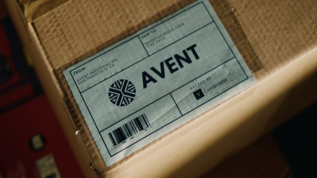 Avent-branded shipping carton in the company’s launch video thumbnail