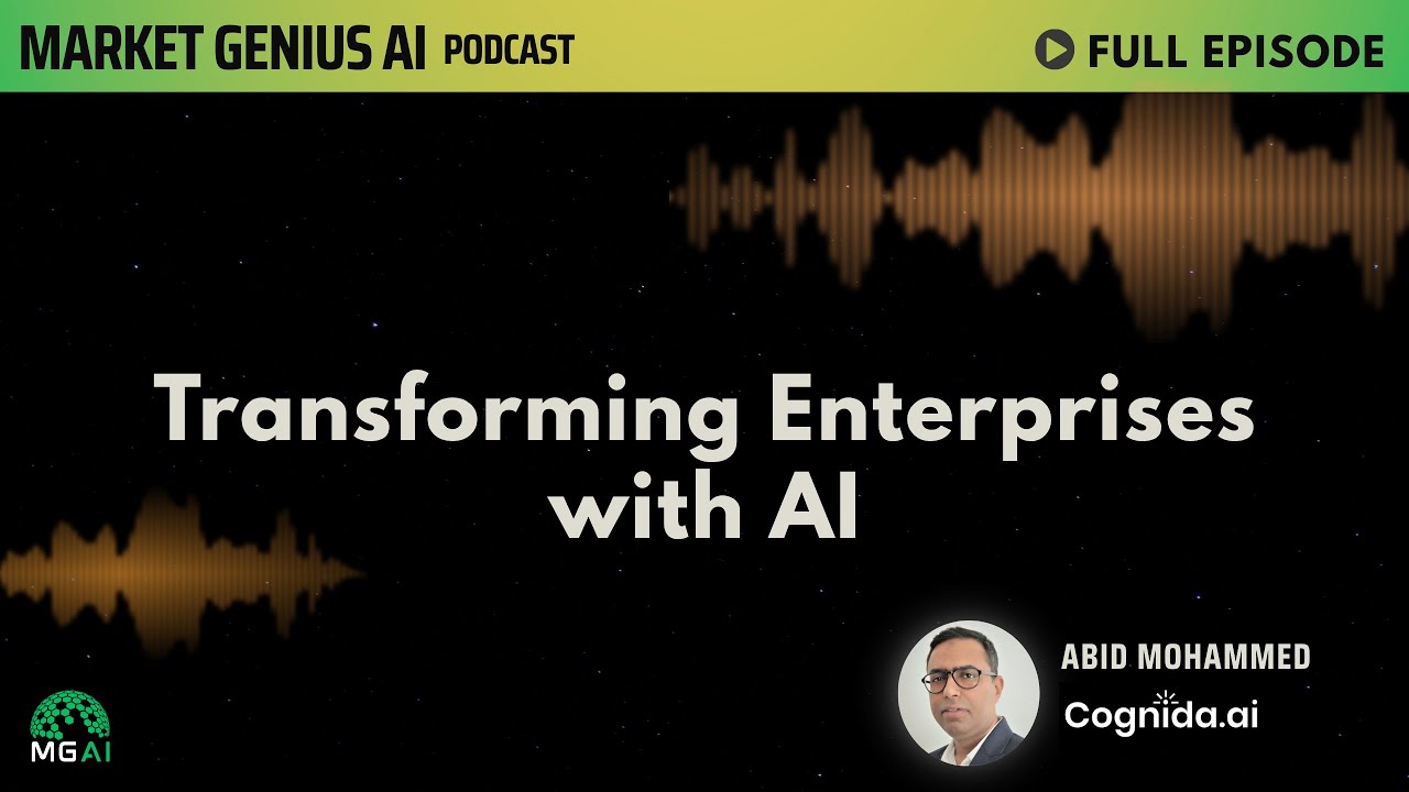 Market Genius AI podcast title card featuring Abid Mohammed