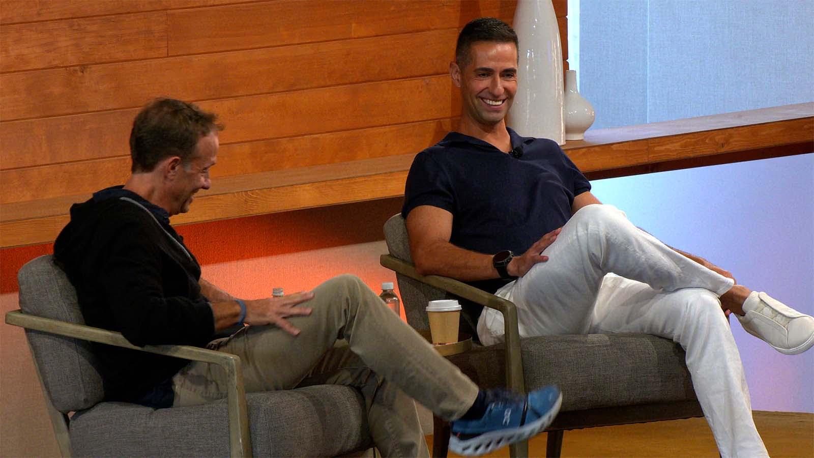 Dan Dees and Adam Foroughi seated in conversation at the Goldman Sachs Builders and Innovators Summit