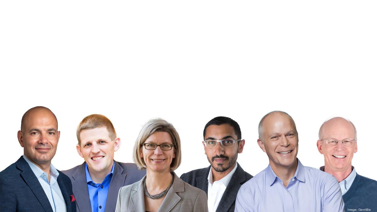 GentiBio’s 2021 leadership composite, with Adel Nada at far left and five colleagues alongside him.