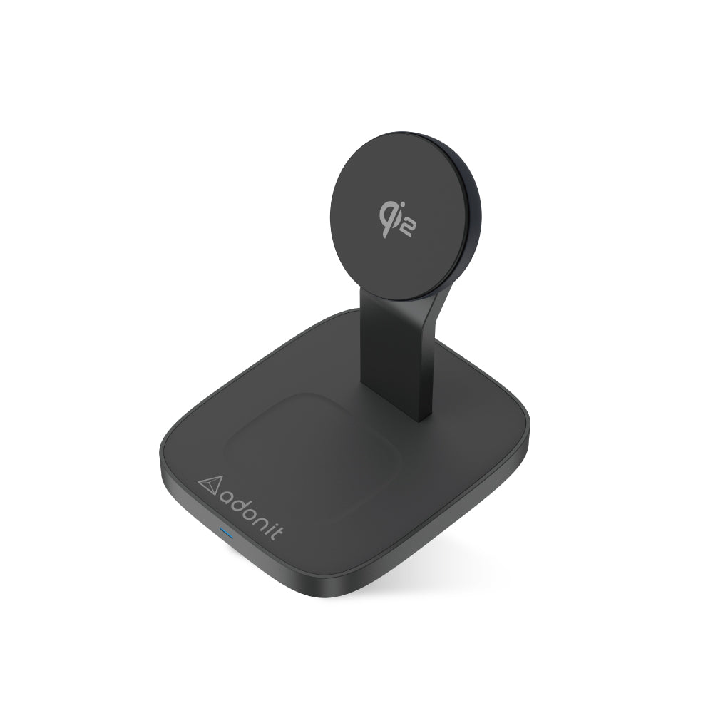 Adonit two-in-one Qi2 wireless charger stand