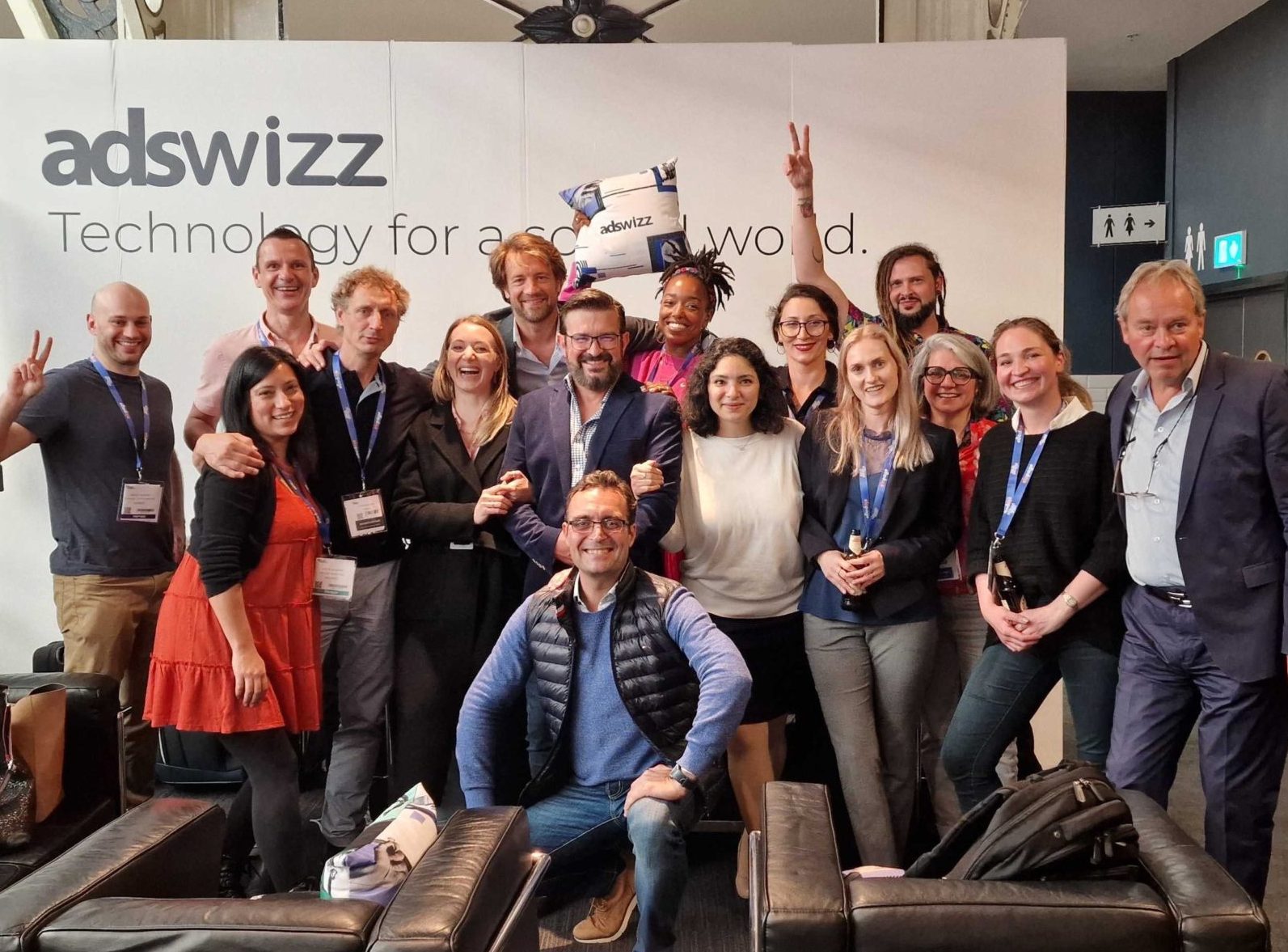AdsWizz team gathered at The Podcast Show UK in 2022