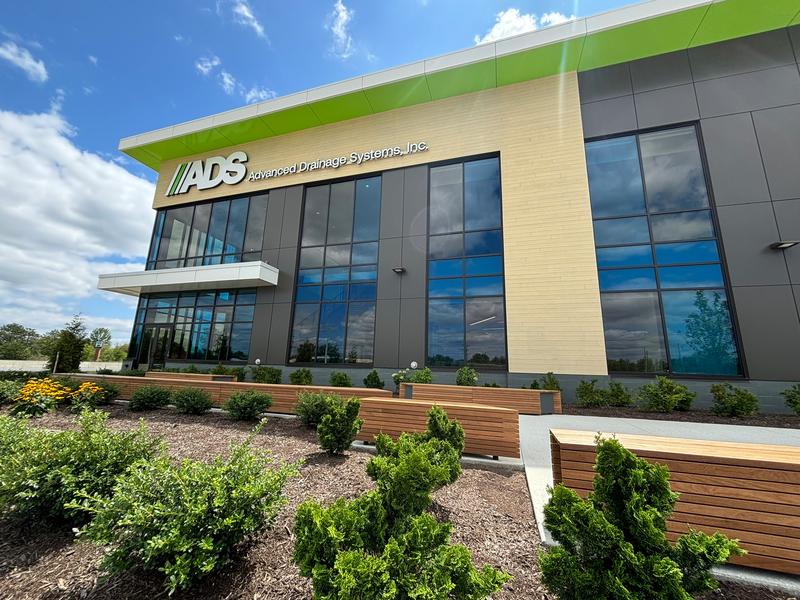 Exterior of ADS's Engineering and Technology Center in Hilliard, Ohio