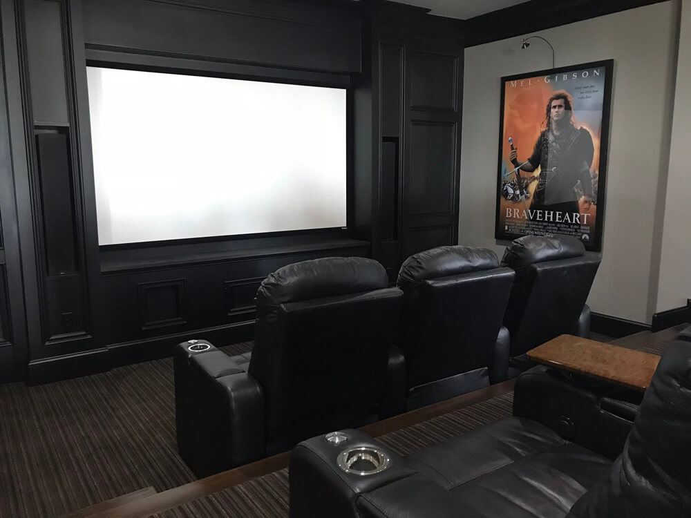 A custom home theater project by Advanced Integrated Controls