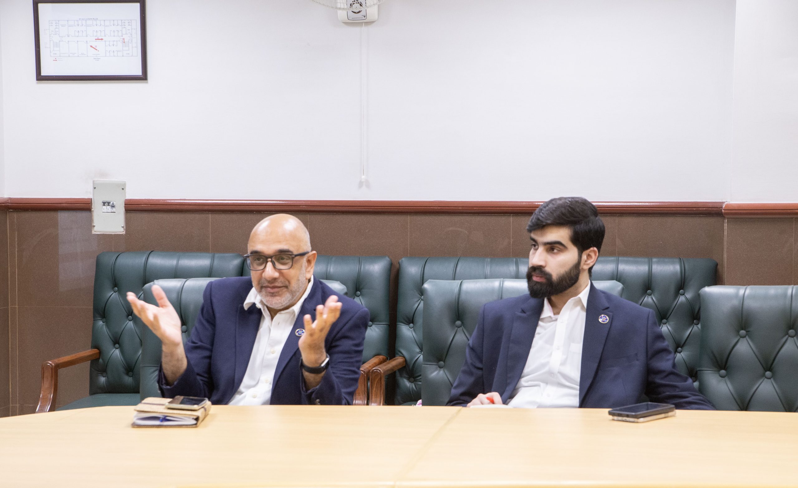 Parvez Abbasi speaking during AdVentures’ meeting with CUST representatives