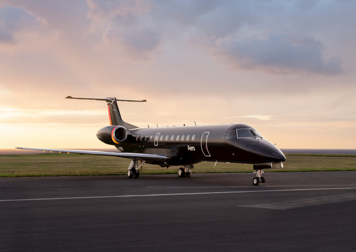 Aero semi-private jet branding