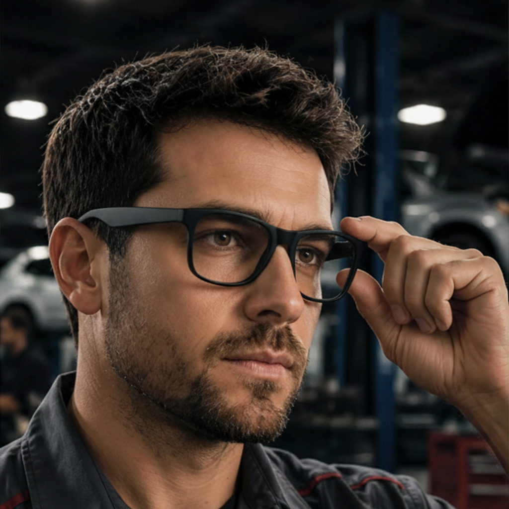 Affinitiv promotional image illustrating Meta smart glasses used with CapSure