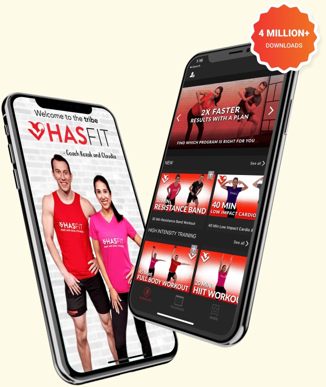 HASfit fitness app product presentation from Agicent’s portfolio