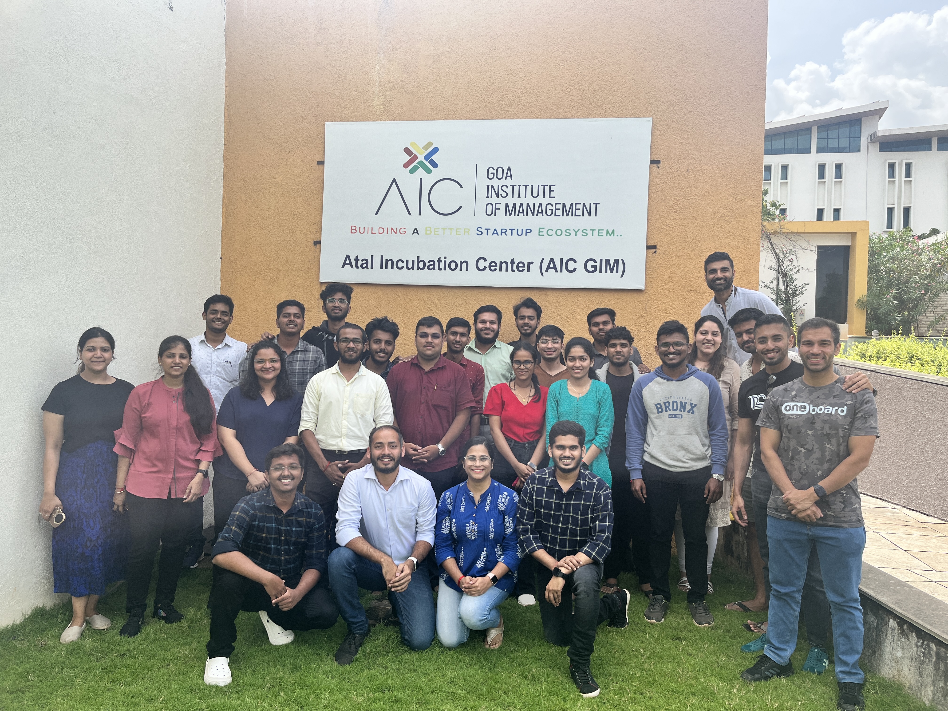TechStart Bootcamp participants gathered outside the Atal Incubation Centre at GIM