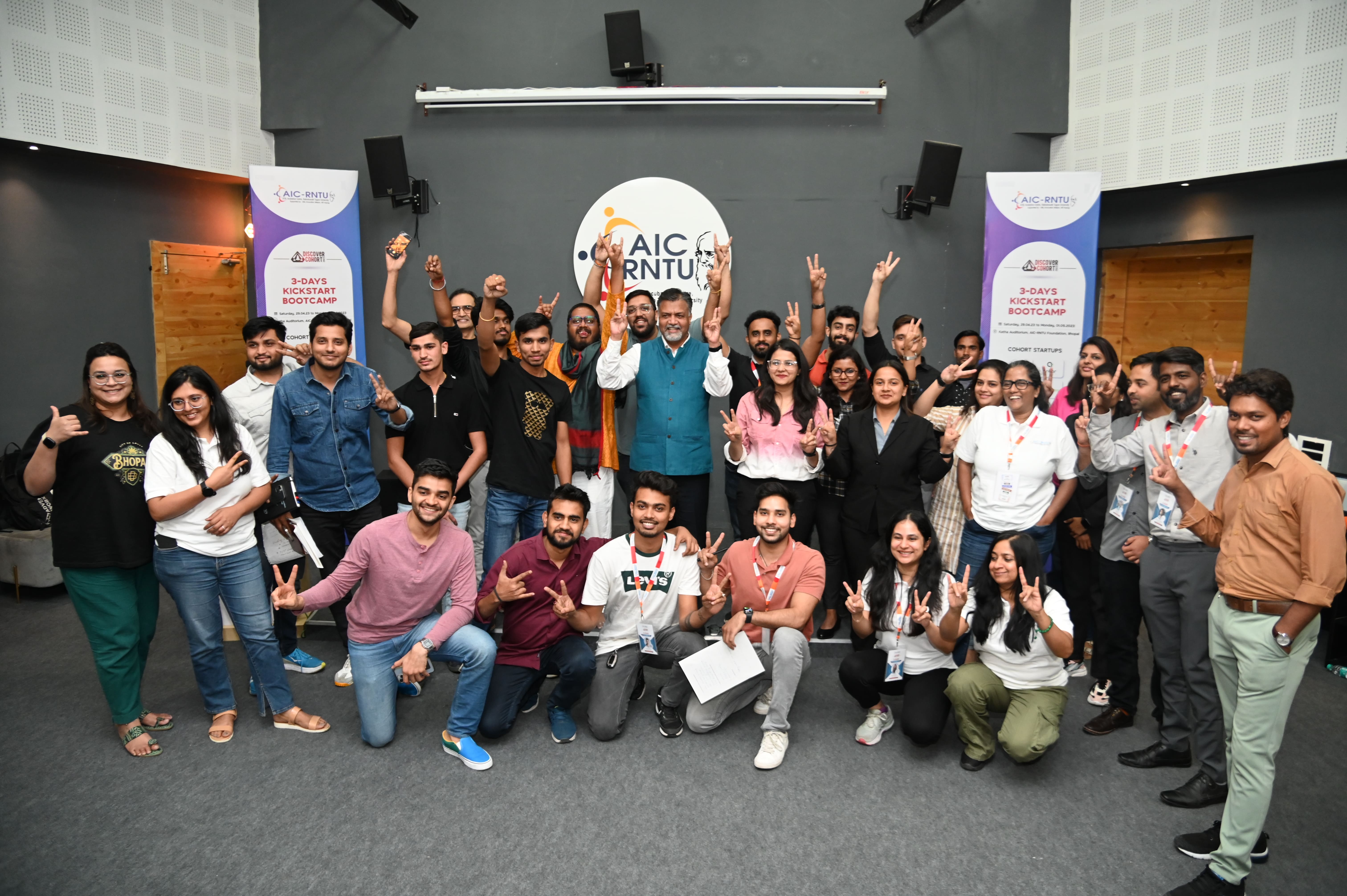 Participants posing together at an AIC RNTU Discover cohort bootcamp