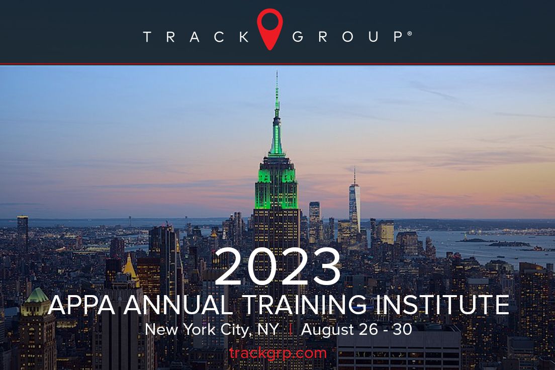 Track Group's graphic for the 2023 APPA Annual Training Institute in New York City