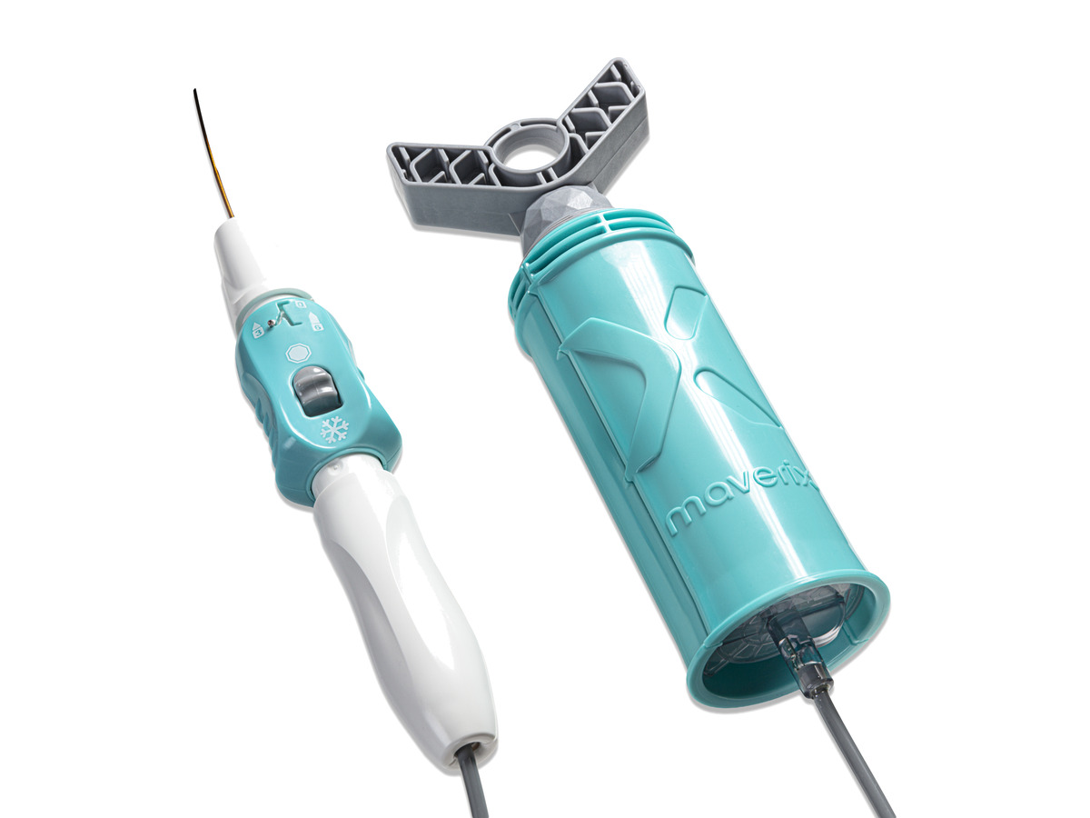 Maverix Narwhal Cryo System handheld cryoprobe and cartridge