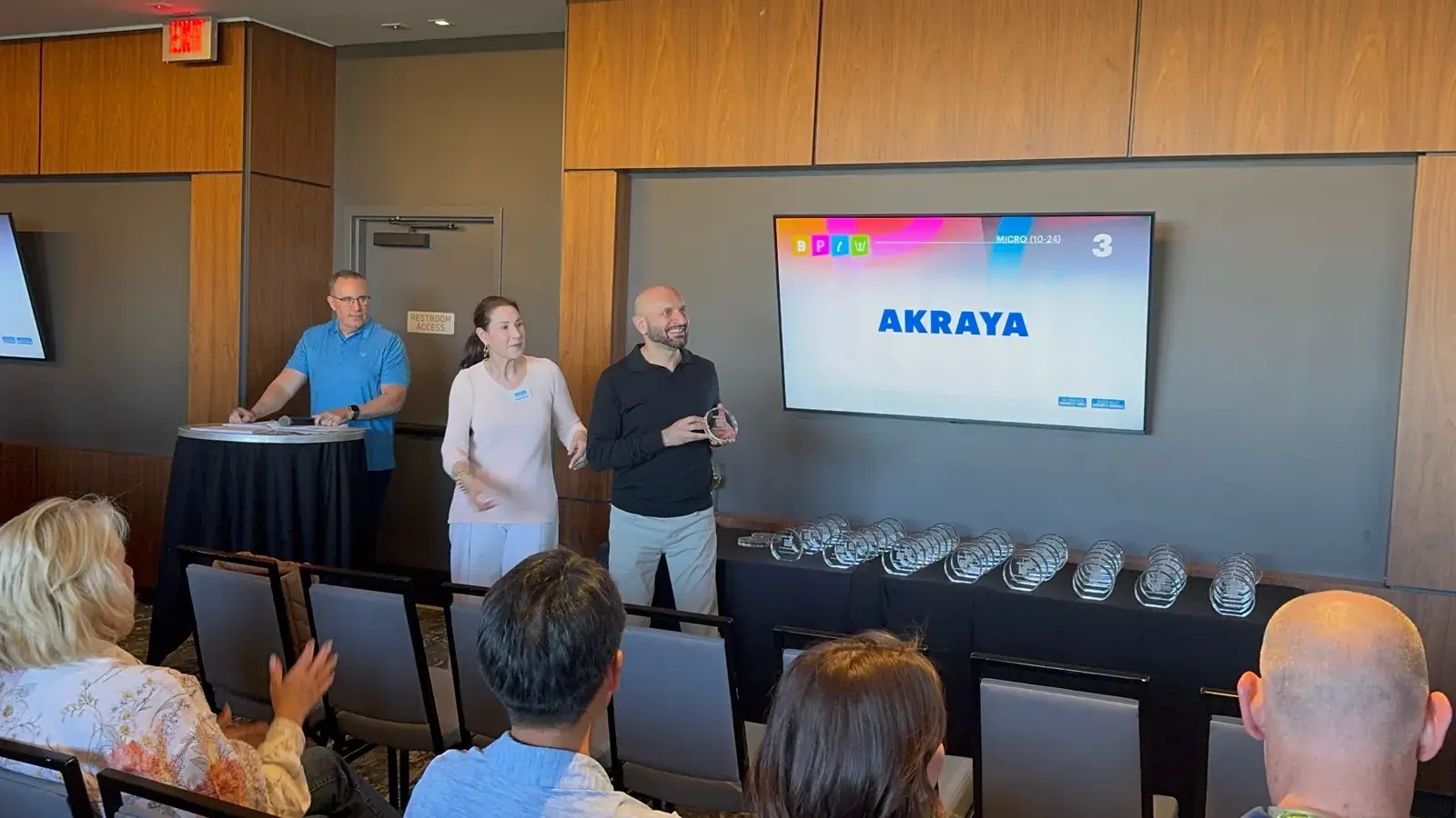 Akraya receiving recognition at the 2026 Bay Area Best Places to Work awards