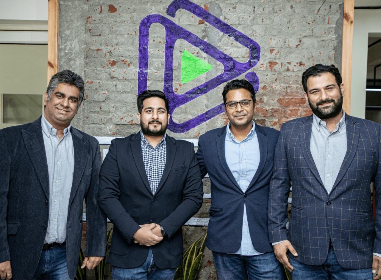 Shiprocket co-founders Akshay Ghulati, Vishesh Khurana, Saahil Goel and Gautam Kapoor standing together