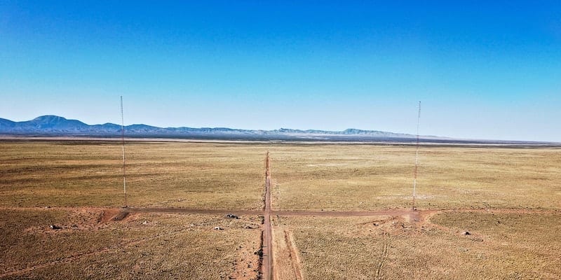 The outdoor grounds of the Aeroacoustic Research Complex at White Sands Missile Range