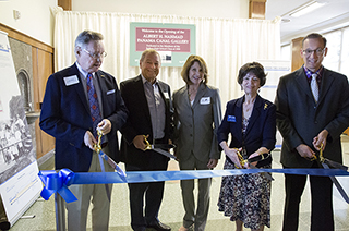 Joseph Wood, Albert Nahmad, Jane Nahmad, Judith Russell and Joseph Glover at the Panama Canal Gallery ribbon cutting