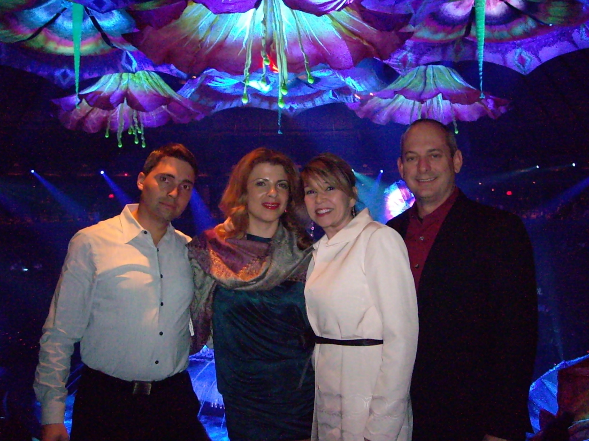 Ale Gicqueau at left with Alina Gicqueau, Paulina Biggs Sparkuhl and Jonathan Warren at the Wynn theater in 2011