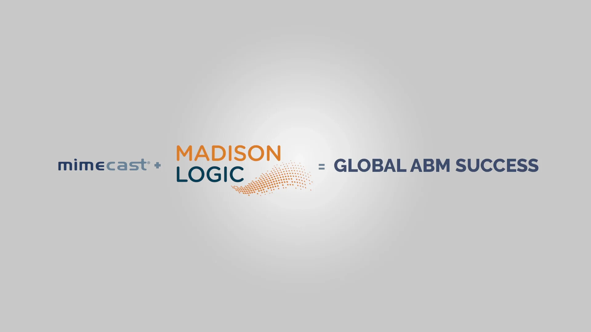 Title frame from the Mimecast and Madison Logic global account-based marketing case study
