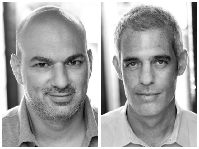 Paired black-and-white portraits of Alex Vratskides on the left and Assaf Baciu on the right