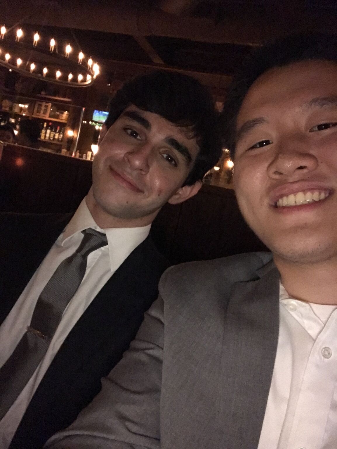 Alexander Leonardi, left, with Albert Mao in the photograph Mao identifies as the day they met in 2018