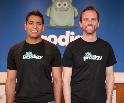Rohan Mahimker on the left and Alexander Peters on the right, wearing Prodigy shirts