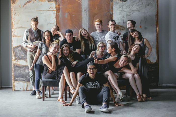 The umano team posing together in a studio