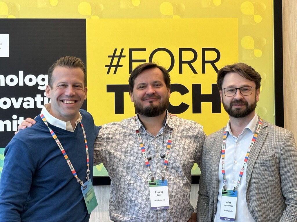 Chad West, Alexey Spas and Alex Lukavenkau together at the 2024 Forrester Technology and Innovation Summit in Austin