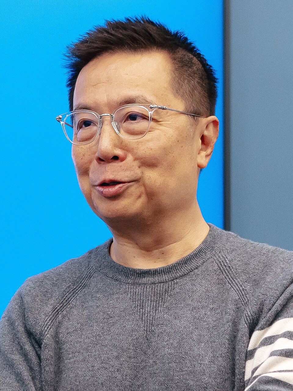 Alfred Chuang portrait, photographed at a UC Davis Startup Speaker Series event