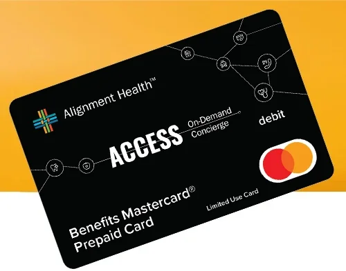 Alignment ACCESS On-Demand Concierge card shown in company product artwork