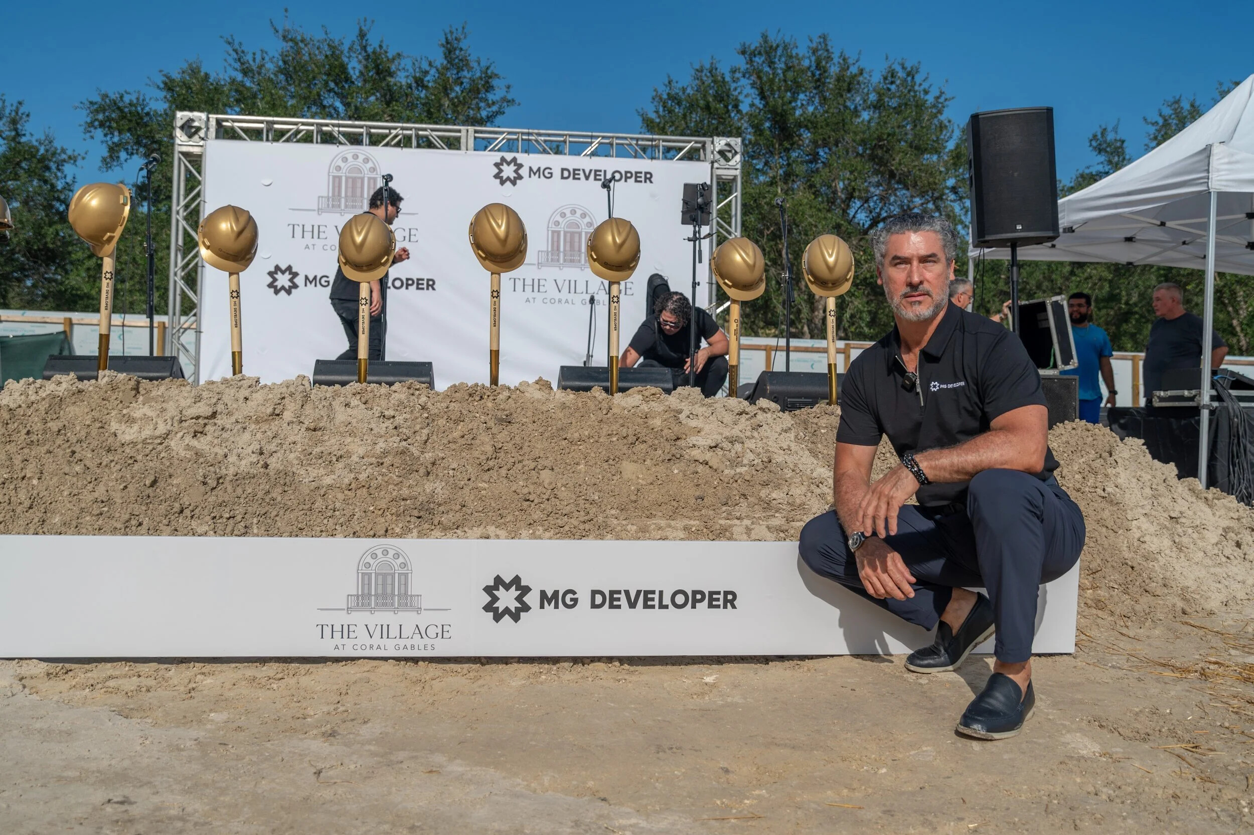Alirio Torrealba at the groundbreaking for The Village at Coral Gables